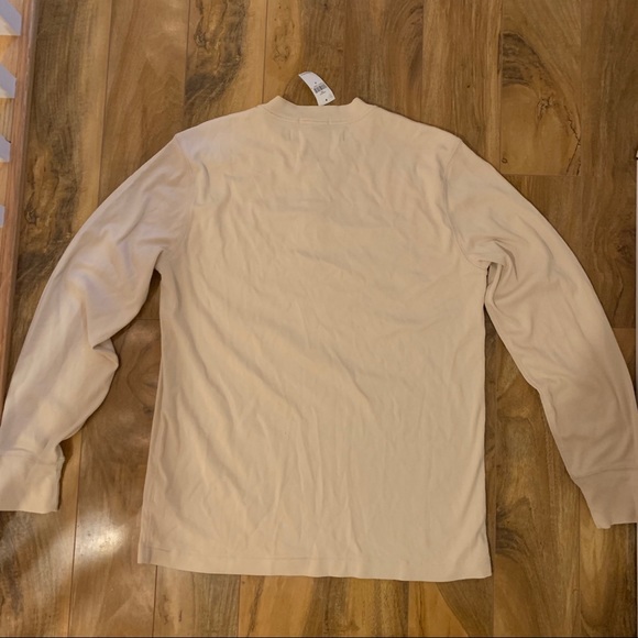 Beige Gap Long Sleeve Henley Shirt - Picture 4 of 4